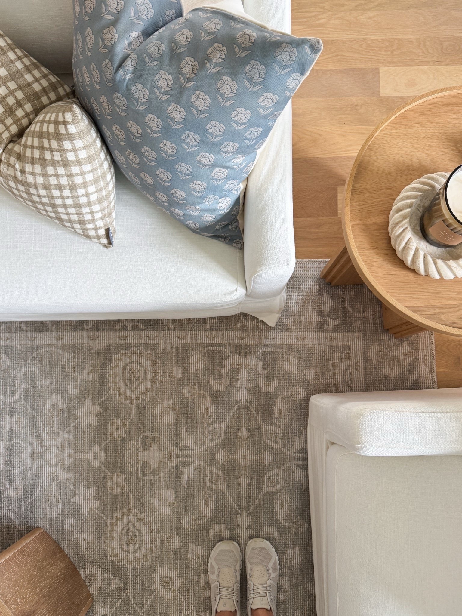 Neutral Living Room Refresh 🌿 Featuring affordable finds from Amazon (like this gorgeous blue block print pillow cover) McGee & Co, Target, Pottery Barn, and Wayfair. A timeless mix of slipcovered sofa + accent chairs, a round light wood coffee table, and a realistic faux plant to complete the space. Shop every piece linked below!
#NeutralLivingRoom #AffordableHomeDecor #LTKhome #WayfairFinds #TargetStyle #McGeeAndCo #PotteryBarnStyle #LivingRoomDesign #CozyNeutralHome

#LTKHome #LTKFindsUnder50 #LTKFindsUnder100