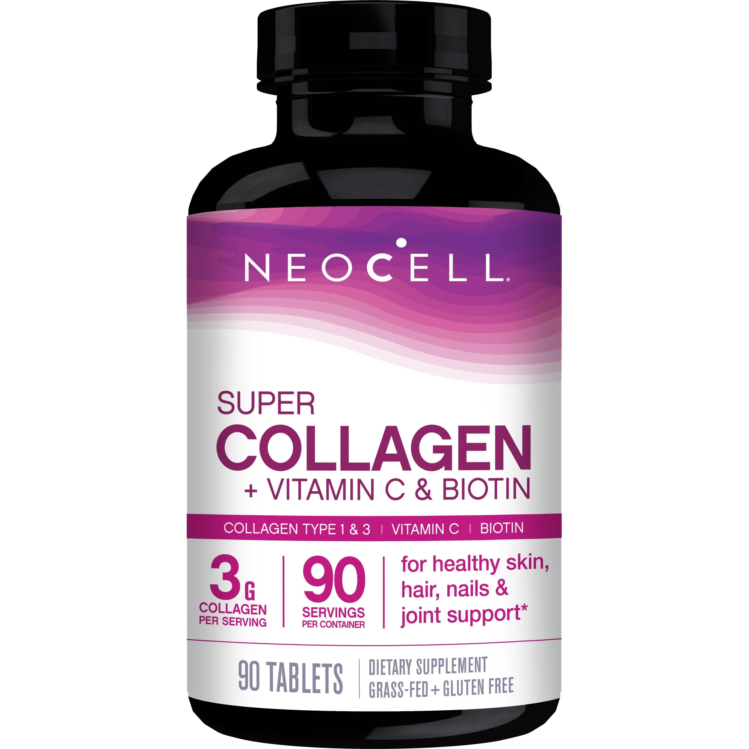 NeoCell Super Collagen + Vitamin C & Biotin, Supplement, for Hair, Skin, and Nails, 90 Tablets | Walmart (US)