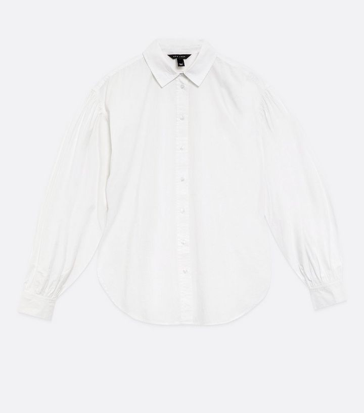 White Poplin Puff Sleeve Shirt
						
						Add to Saved Items
						Remove from Saved Items | New Look (UK)