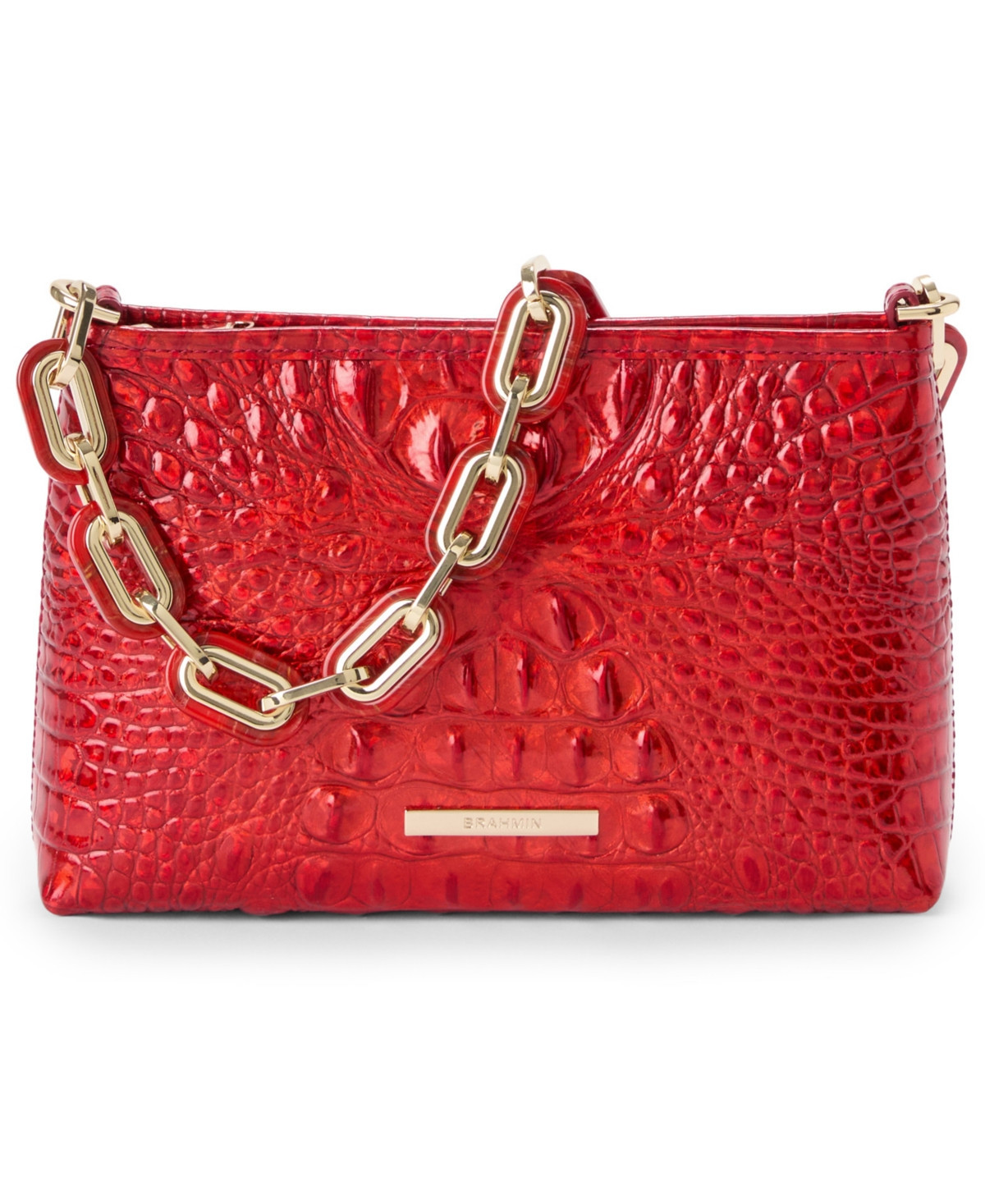 Brahmin Mod Lorelei Small Leather Chain Shoulder Bag - Red Opal Melbourne | Macy's