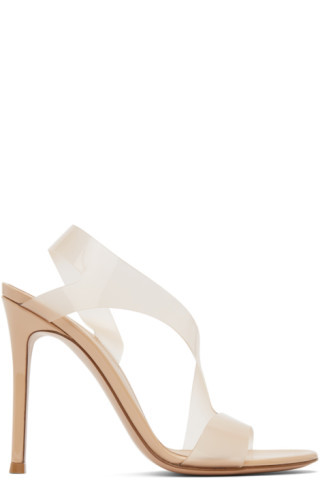 Gianvito Rossi - Beige Metropolis 105 Heeled Sandals | SSENSE