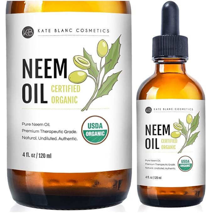 Kate Blanc Cosmetics Neem Oil for Skin, Hair & Face. Safe for Dog, Plants, Scalp & Hair Growth (4... | Amazon (US)