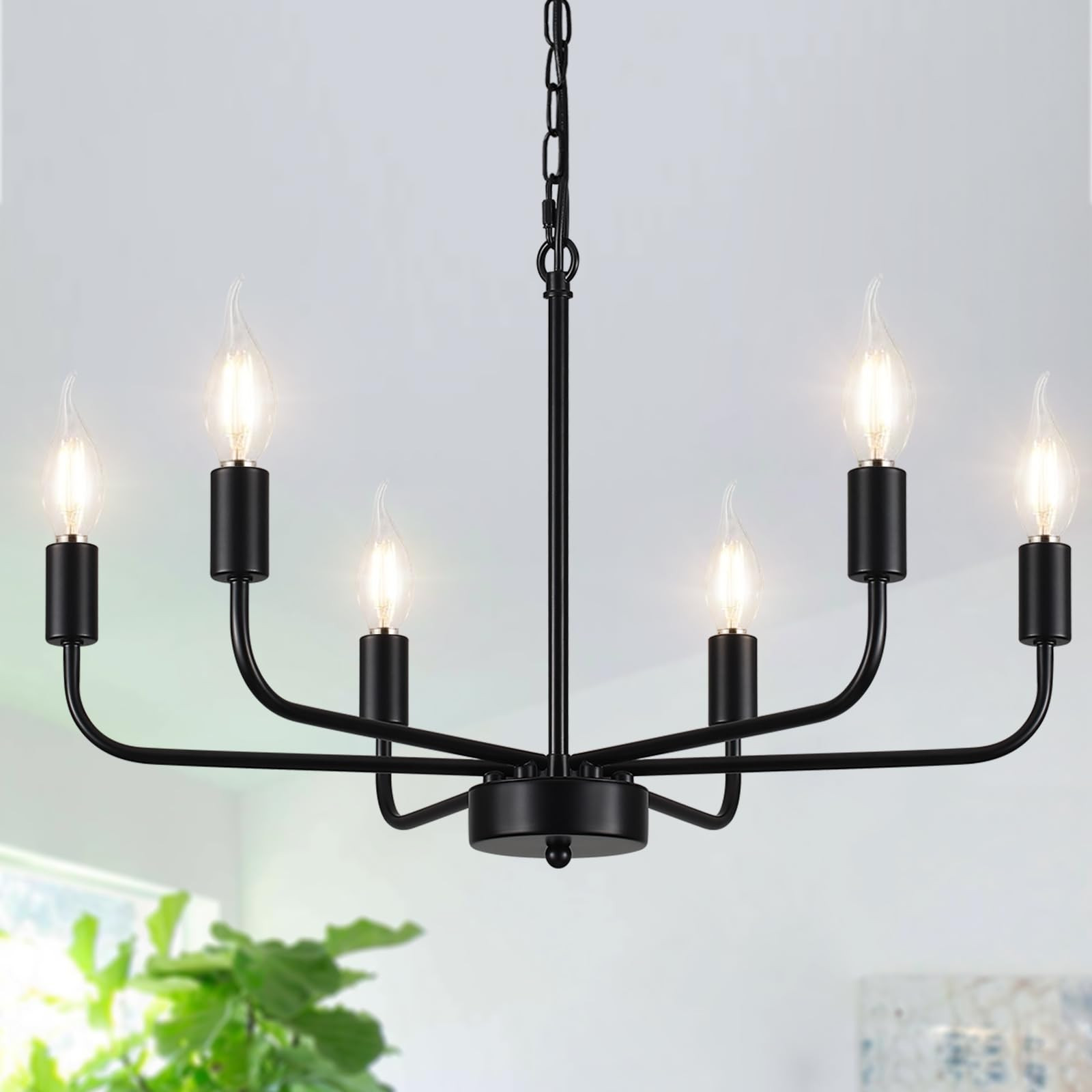 ZemSum Chandeliers Ceiling Lights, 6 Lights Farmhouse Chandelier for Dining Room Light Fixtures C... | Amazon (CA)