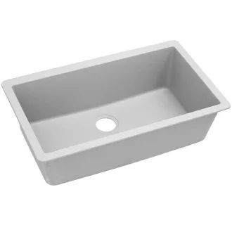 Elkay ELGRU13322WH0 White Quartz Classic 33" Undermount Single Basin Quartz Composite Kitchen Sin... | Build.com, Inc.