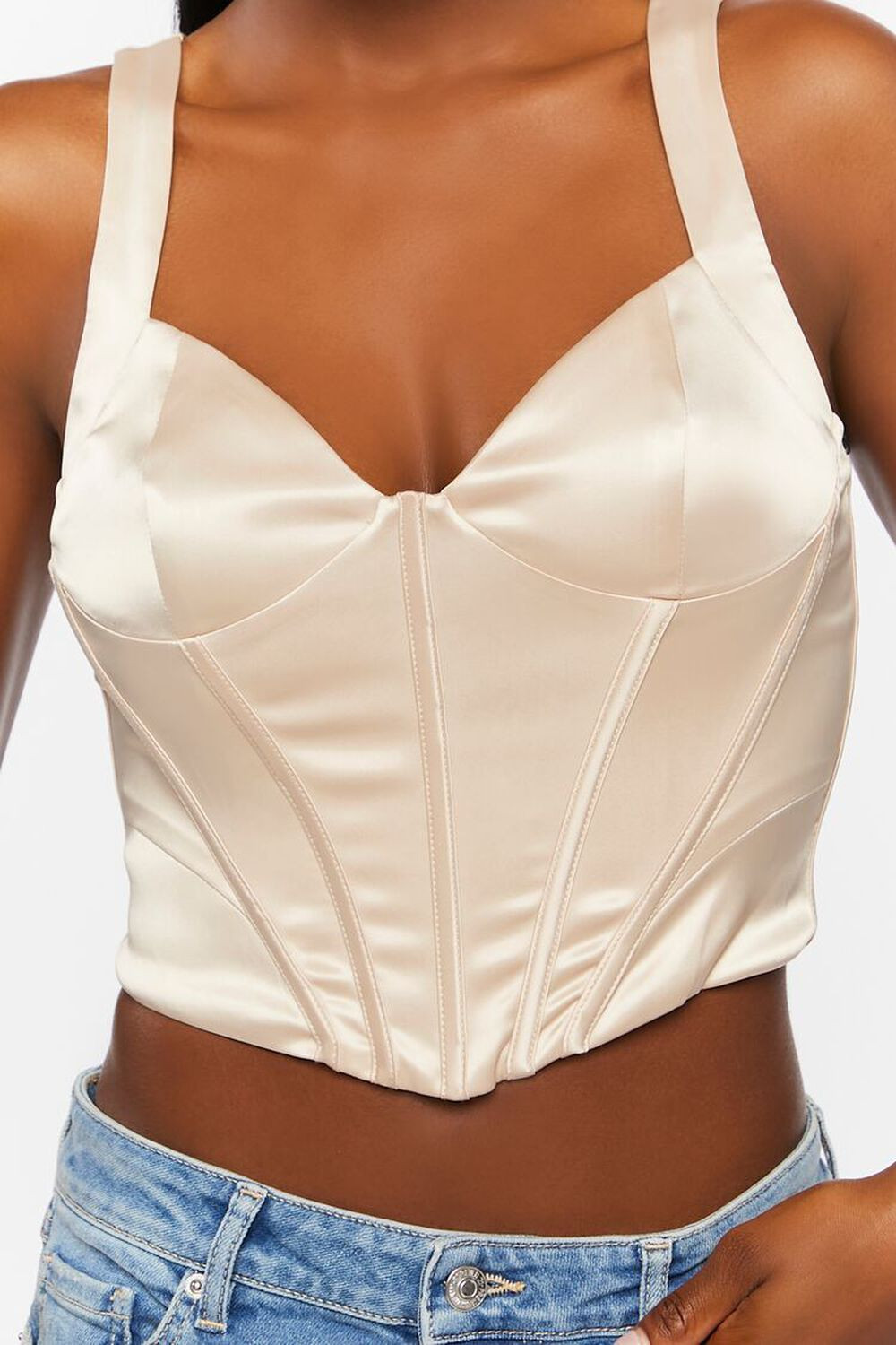 Satin Bustier Crop Top | Forever 21 (US)