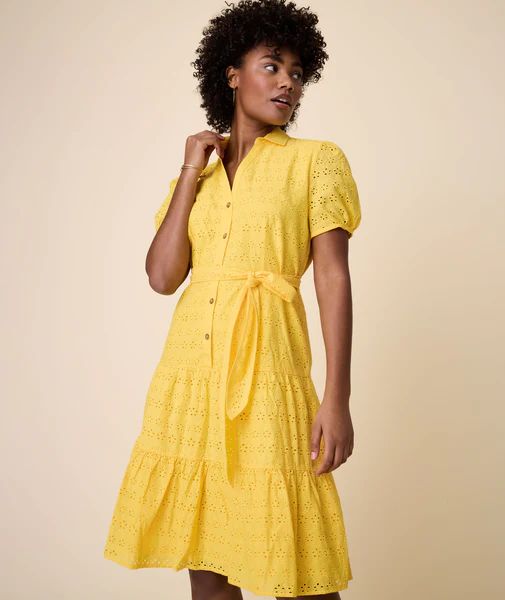 Cotton Eyelet Short Sleeve Augusta Dress | UNTUCKit (US)