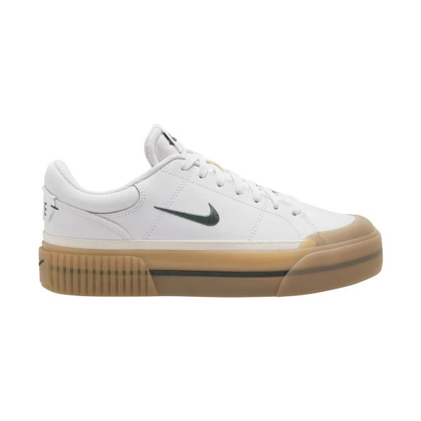 Women's Nike Court Legacy Lift Shoes 10 Regular White/Vintage Green-Gum Yellow-Sail | Scheels