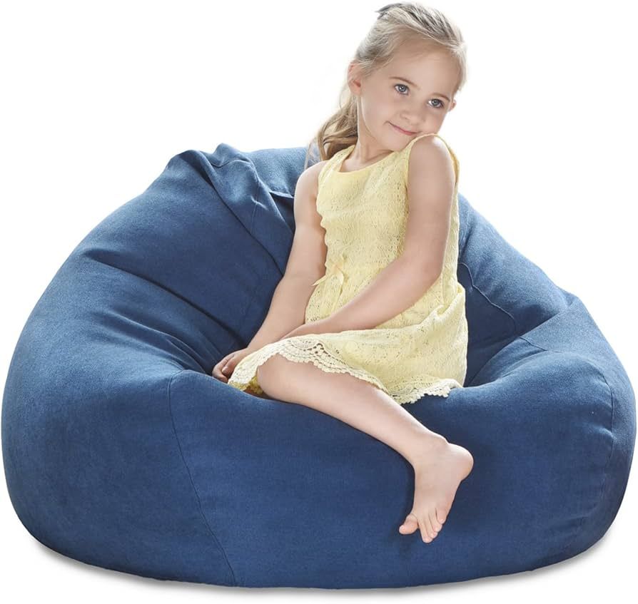 YuppieLife Stuffed Animals Bean Bag Chair Cover Candy-Colored Bean Bag（Just Cover, No Filling... | Amazon (US)