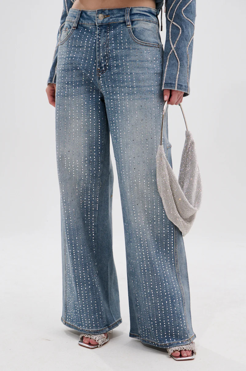 AKIRA Sparkle Shine Denim Pants | Size 26 | AKIRA