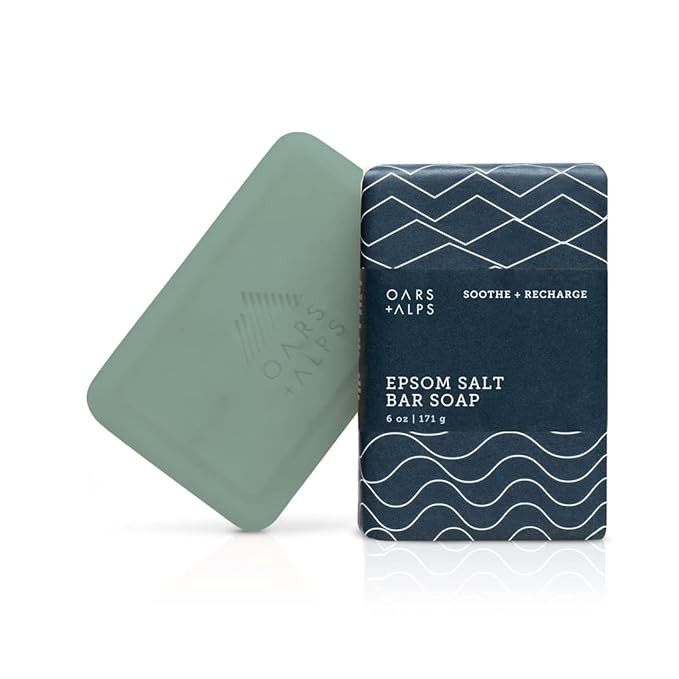 Oars + Alps Epsom Salt Men's Bar Soap, Made with Naturally Derived Ingredients and Dermatologist ... | Amazon (US)