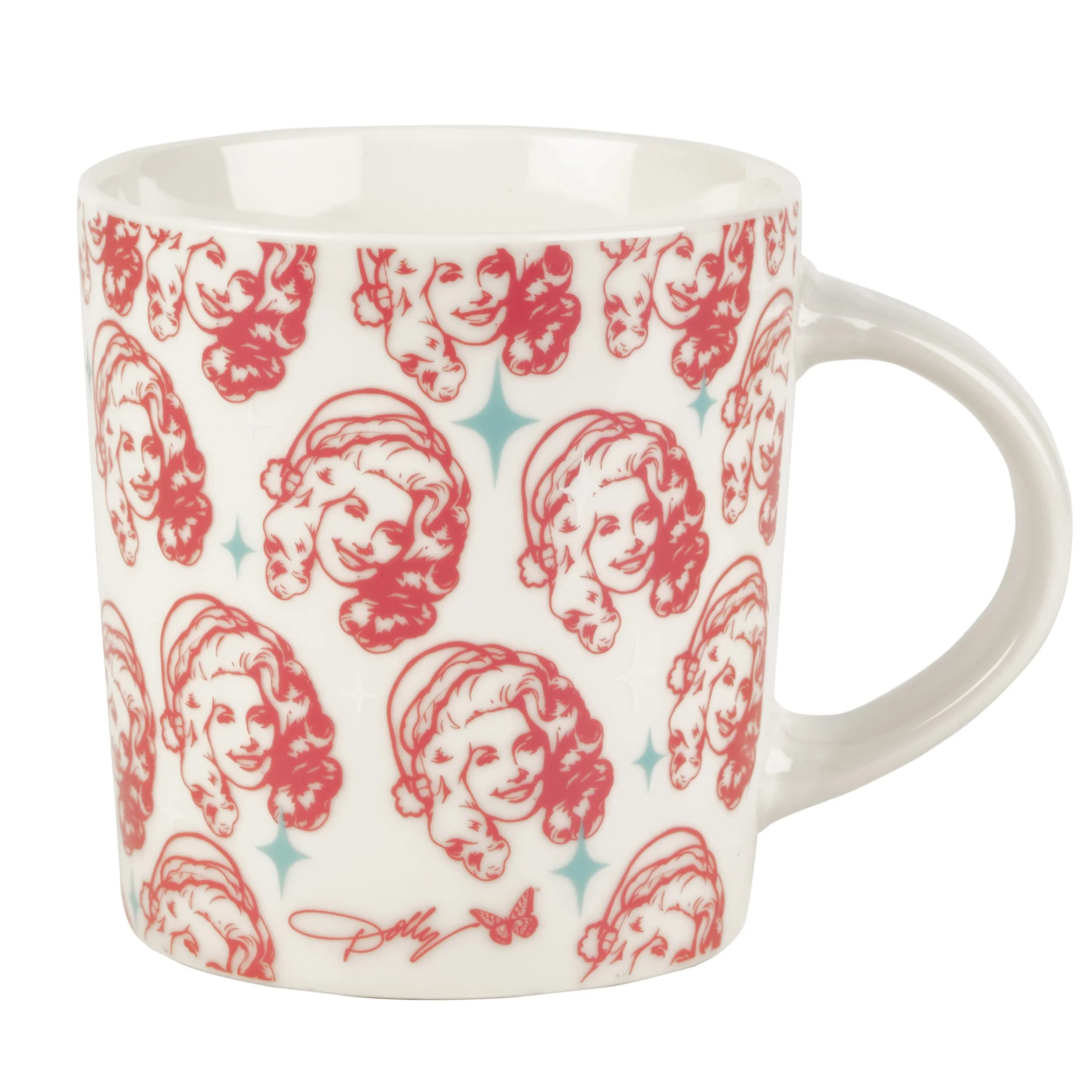 Dolly Parton Face 18 oz Porcelain Can Mug, Pink | Walmart (US)