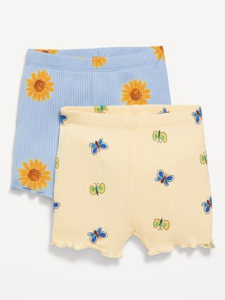Rib-Knit Biker Shorts 2-Pack for Baby | Old Navy | Old Navy (US)