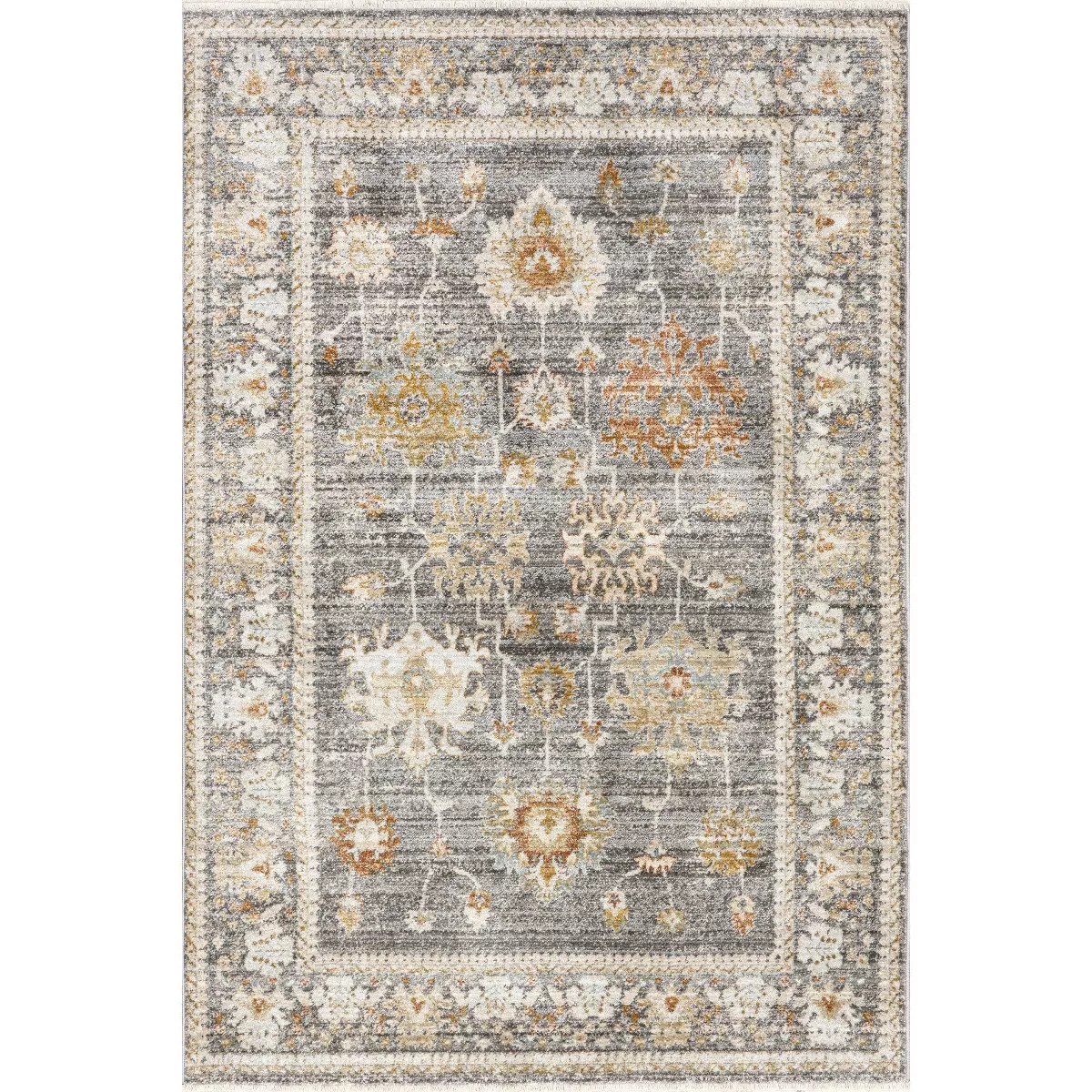 Nuloom Bodhi Medallion 4x6 Indoor Area Rug for Living Room Bedroom Dining Room Kitchen, Grey | Target
