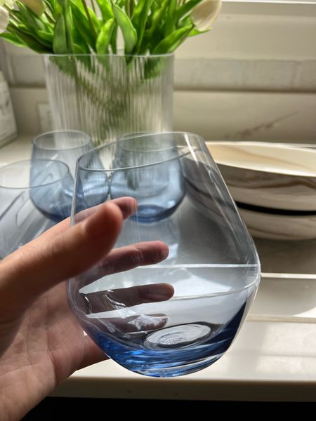 Love these new blue wine glasses from Amazon!! They are perfect for hosting a party, as a gift or even a wedding registry!
Wine glasses, Amazon find, Amazon home, kitchen find, kitchen, wine glass, Estelle wine glasses, blue wine glass, stemless wine glass


#LTKhome #LTKunder50 #LTKwedding