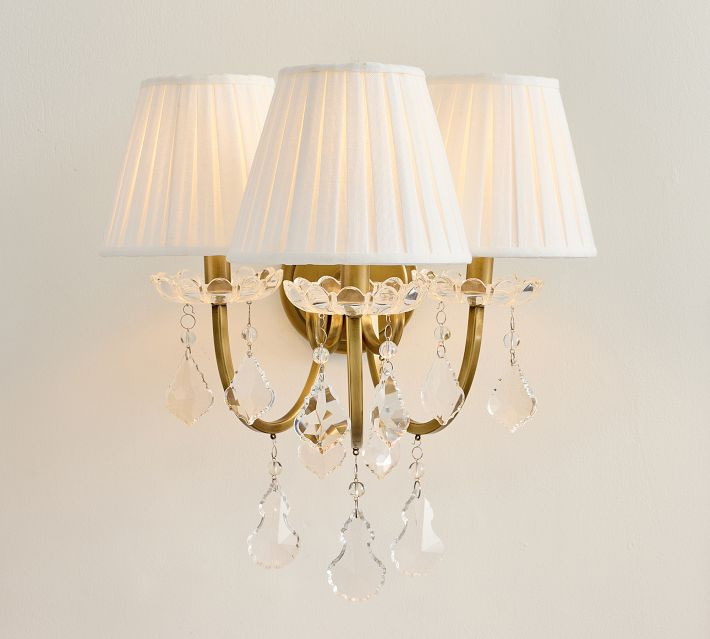LoveShackFancy Crystal 3-Arm Sconce (15") | Pottery Barn (US)
