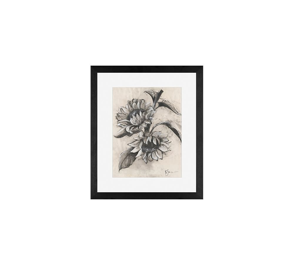 Charcoal Sunflower Sketch by The Artists Studio | Pottery Barn (US)