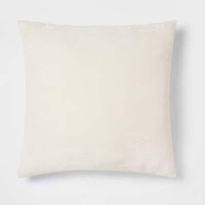 Oversized Chenille Square Throw Pillow Cream - Threshold™ | Target
