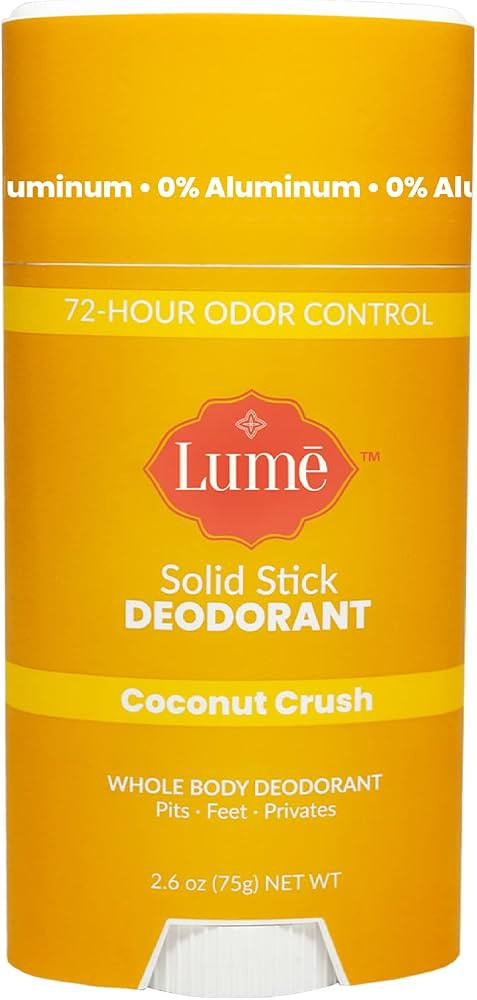 Lume Solid Deodorant Stick - Whole Body Deodorant - Aluminum-Free, Baking Soda-Free, Hypoallergen... | Amazon (US)