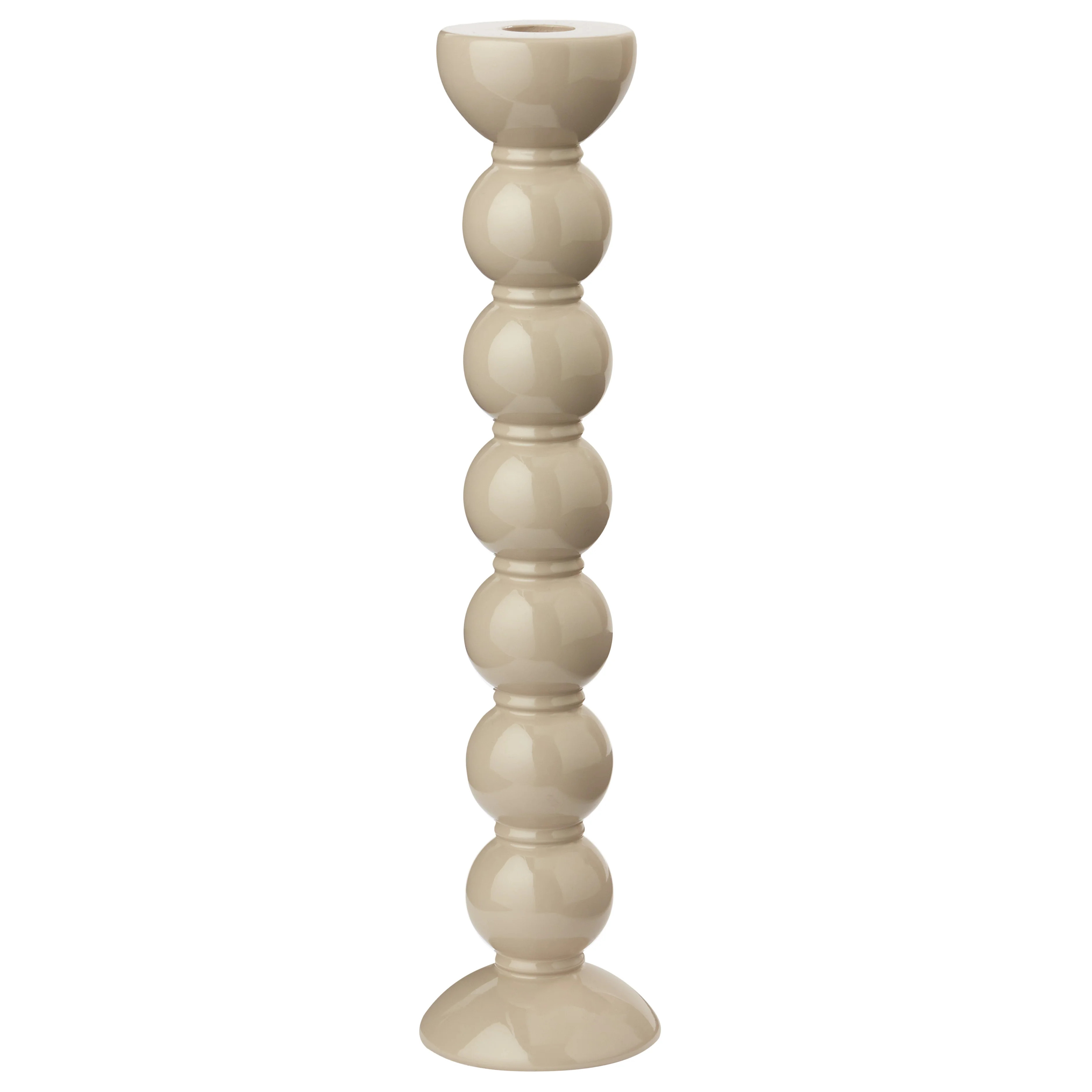 Extra Tall Cappuccino Bobbin Candlestick - 33cm | Addison Ross US