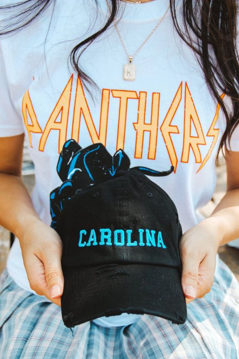 Black Hat with Blue "Carolina" | Girl Tribe Co.