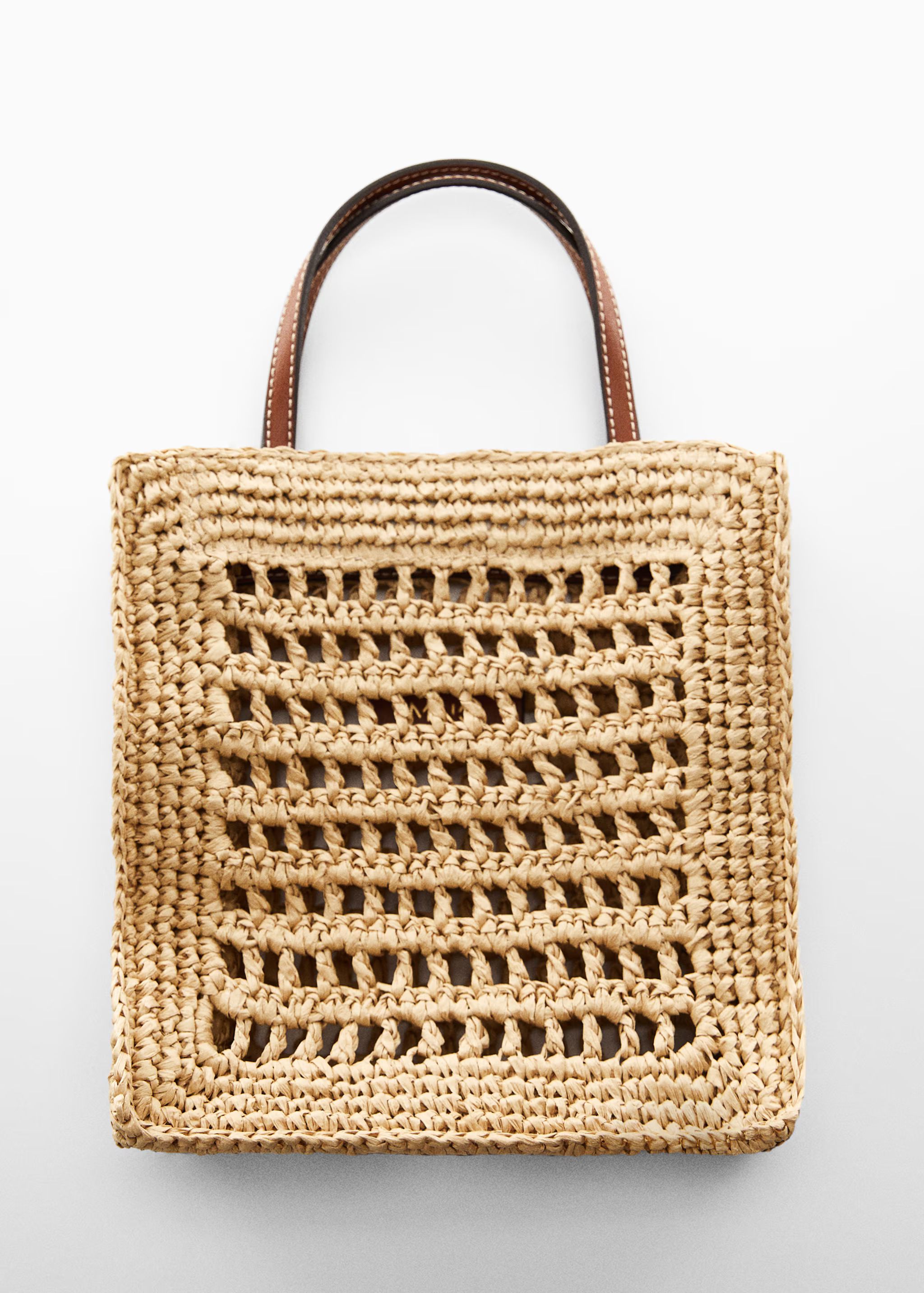 Natural fibre shoulder bag - Woman | MANGO United Kingdom | MANGO (UK)