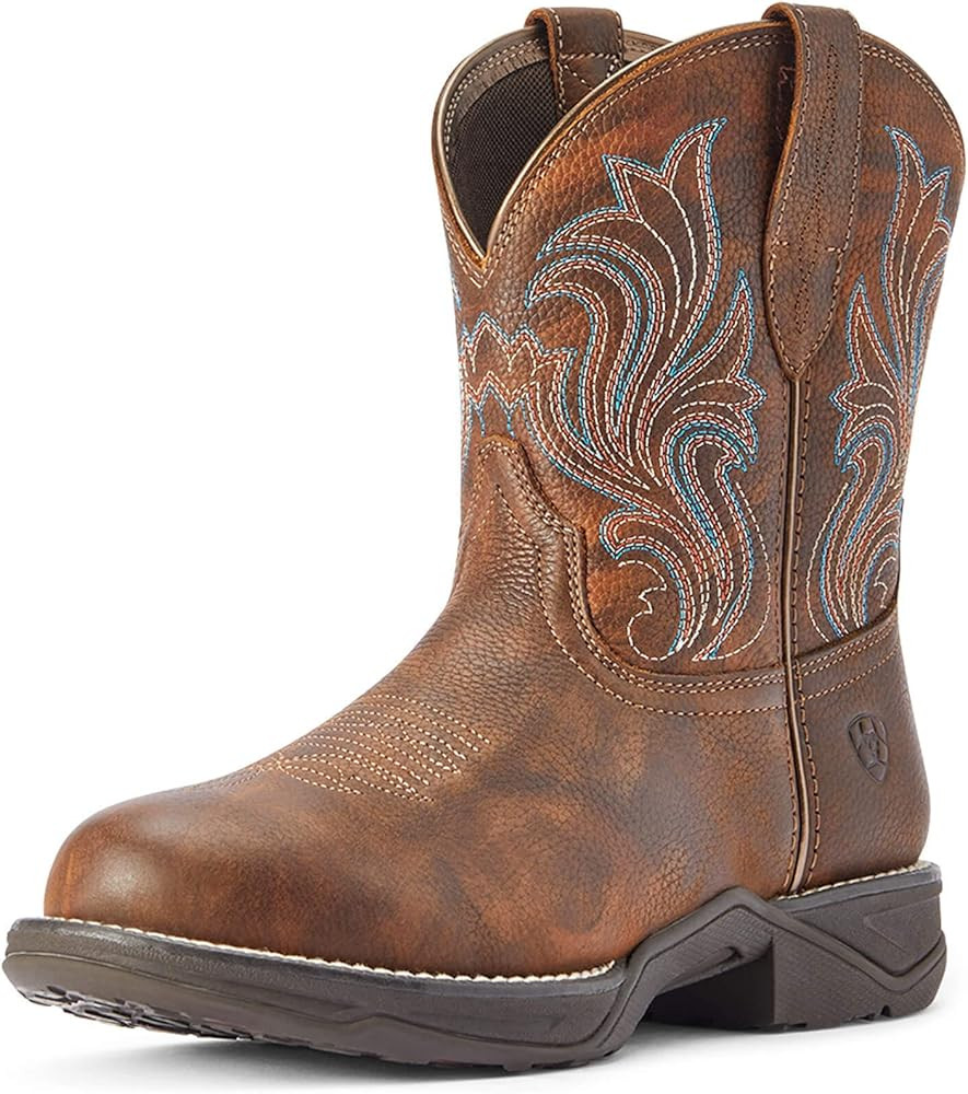 Ariat Women's Anthem Round Toe Shortie Waterproof Western Boot | Amazon (US)
