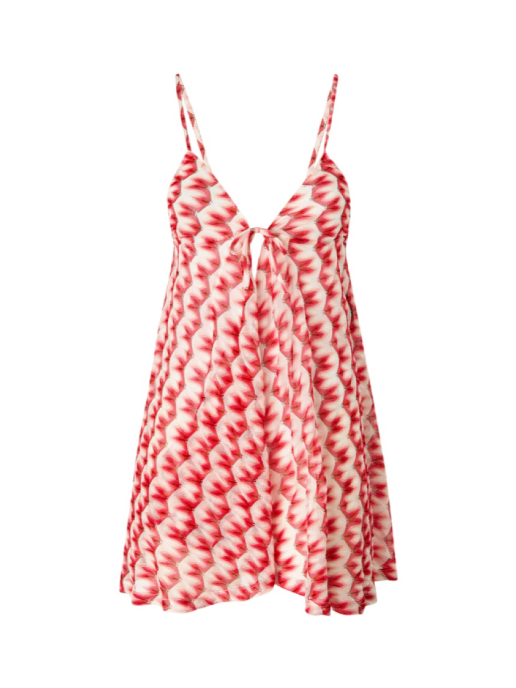 tie-front graphic beach jumpsuit | Senser US