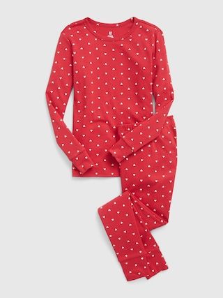 Kids 100% Organic Cotton Heart PJ Set | Gap (US)