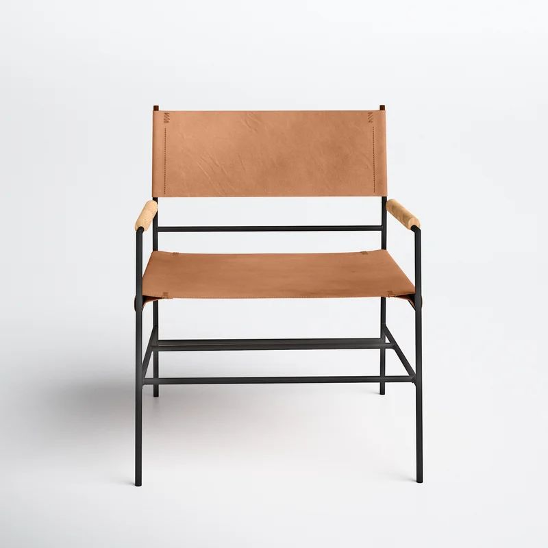 Calvin 25.5" Wide Top Grain Leather Armchair | Wayfair North America