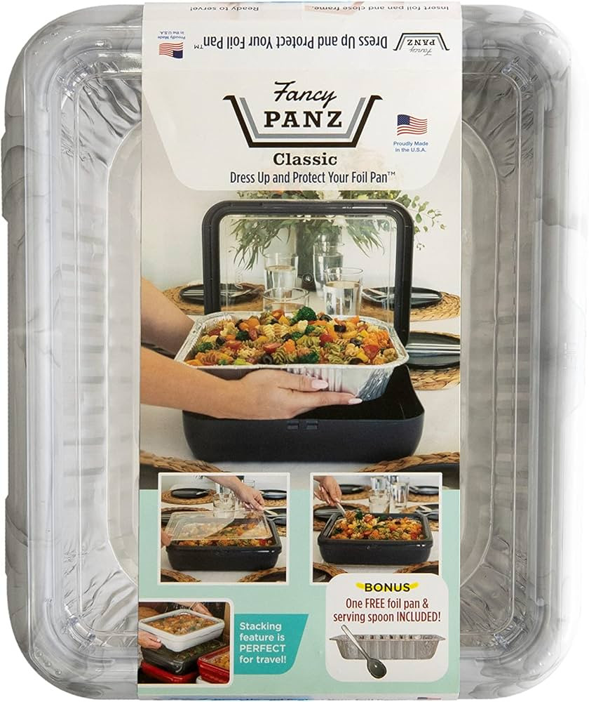 Fancy Panz Classic Pan, Dress Up & Protect Your Foil Pan, Made in USA, Fits Half Size Foil Pans. ... | Amazon (US)