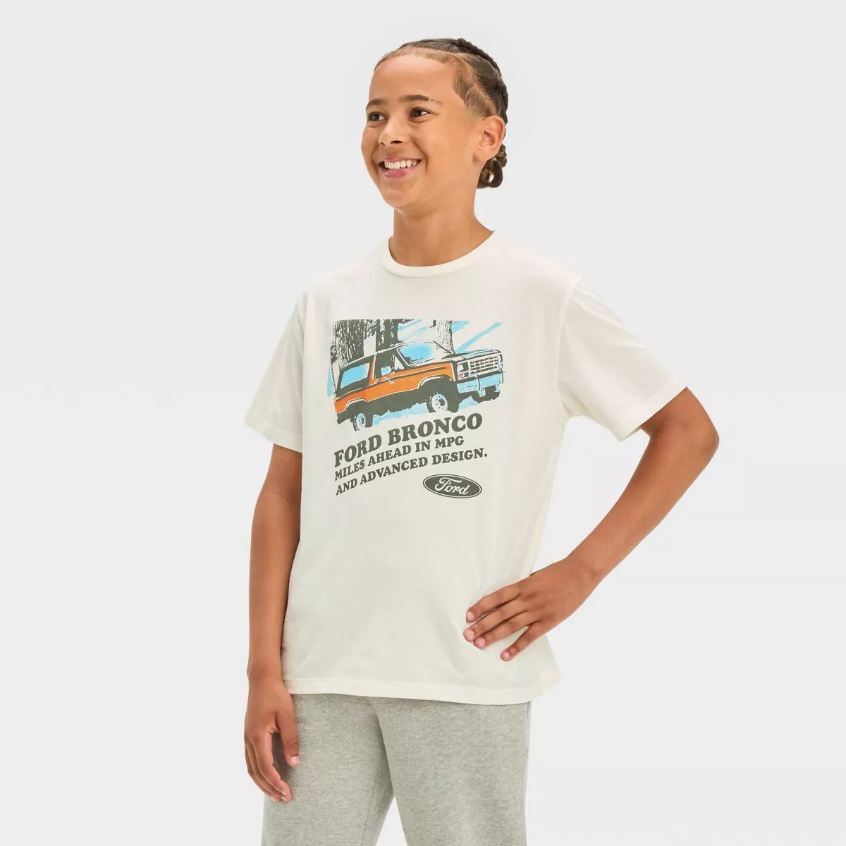 Boys' Short Sleeve Bronco Graphic T-Shirt - art class™ Light Yellow | Target