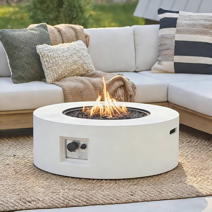 Christopher Knight Home Shila Outdoor Propane Fire Pit Table with Lava Rock, No Assembly MGO Tank... | Amazon (US)