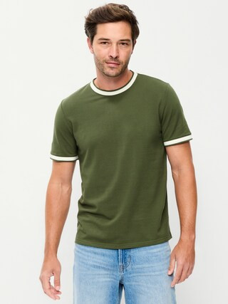 Crew-Neck Pique T-Shirt | Old Navy (US)