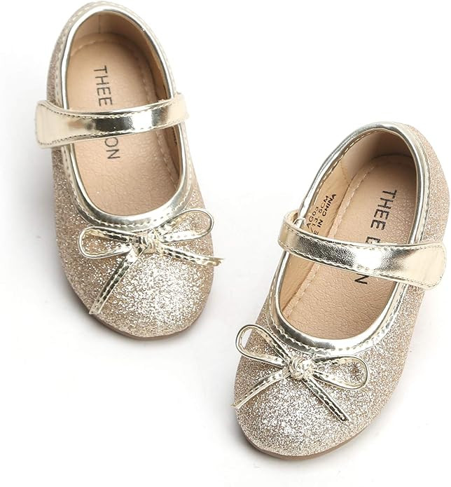 THEE BRON Girl's Toddler/Little Kid Ballet Mary Jane Flat Dress Shoes | Amazon (US)