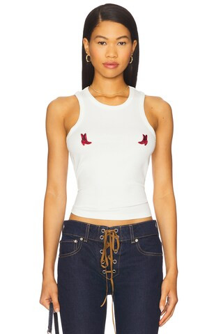Understated Leather x REVOLVE Nice Boots Tank Top in White from Revolve.com | Revolve Clothing (Global)