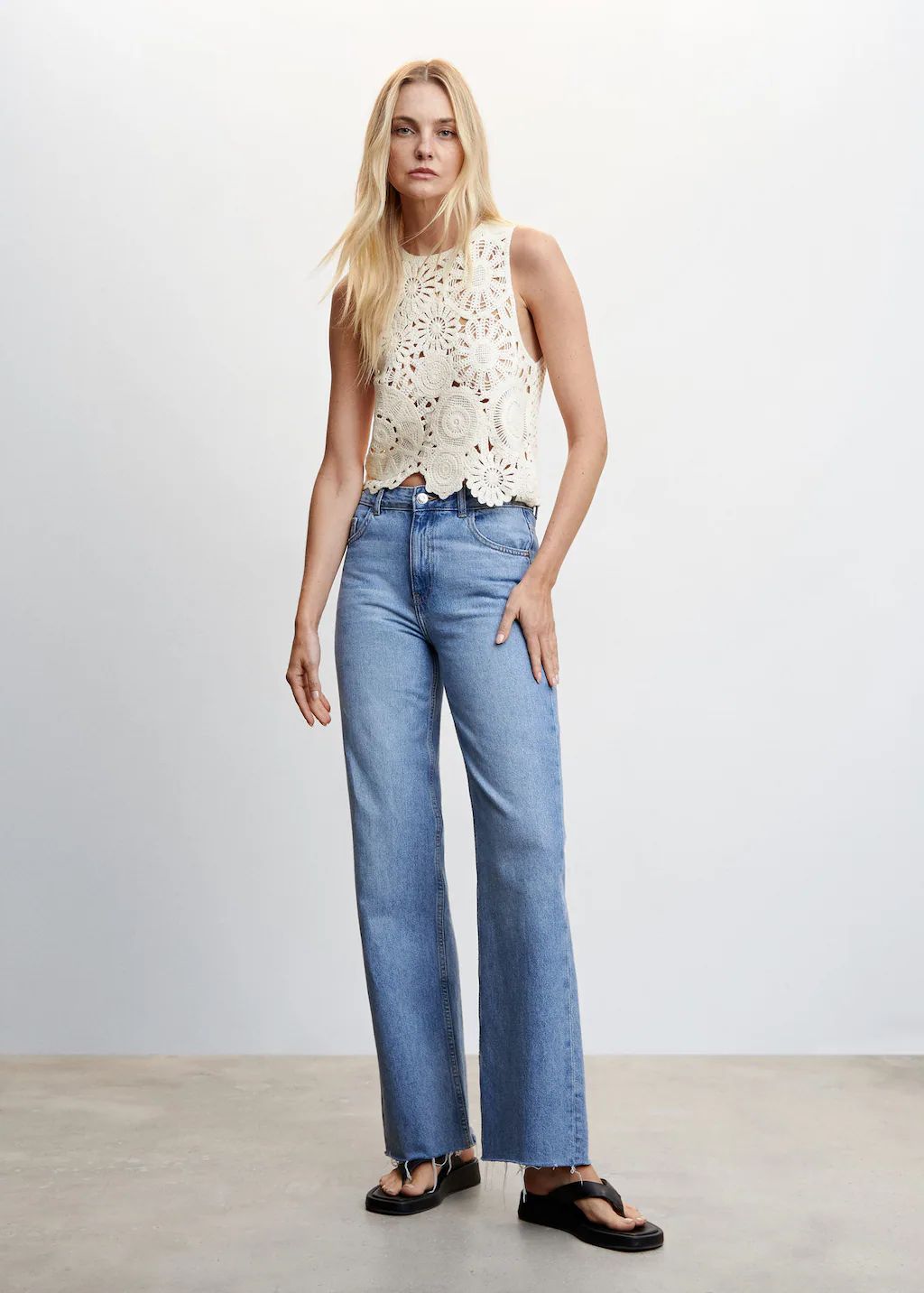 Crochet crop top -  Women | Mango USA | MANGO (US)