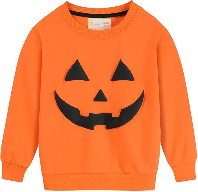 DDSOL Toddler Boys Girls Sweatshirt Halloween Pumpkin Shirt Long Sleeve Glow in Dark Skeleton Top... | Amazon (US)