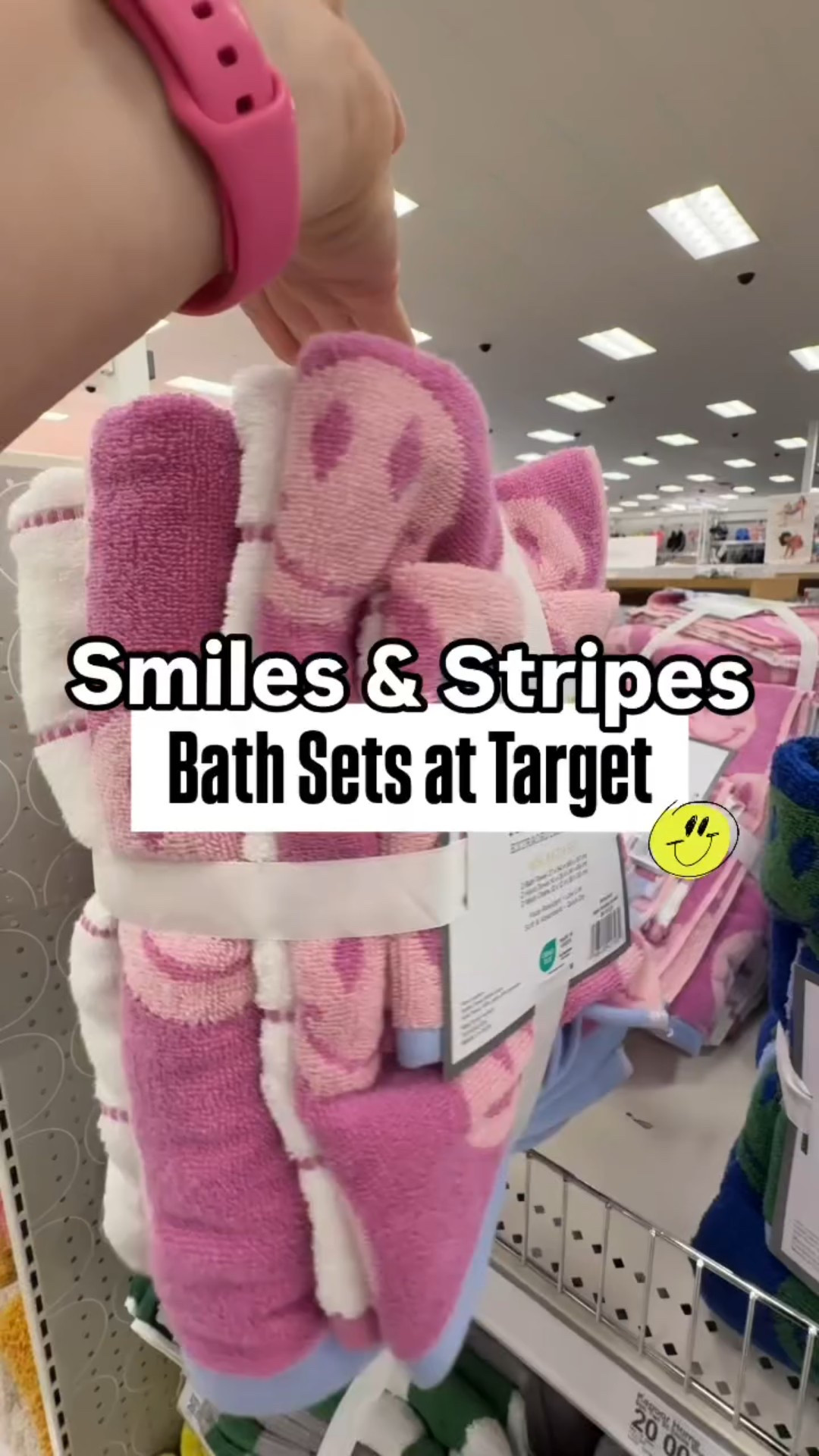 These super cute smiles and stripes bath sets caught my eye the other day. Would be so cute for a kids bathroom. 

Say “SMILES” to check them out 😀

#target #targethomedecor #targetfinds #emojiface #bathroomdecor

#LTKHome