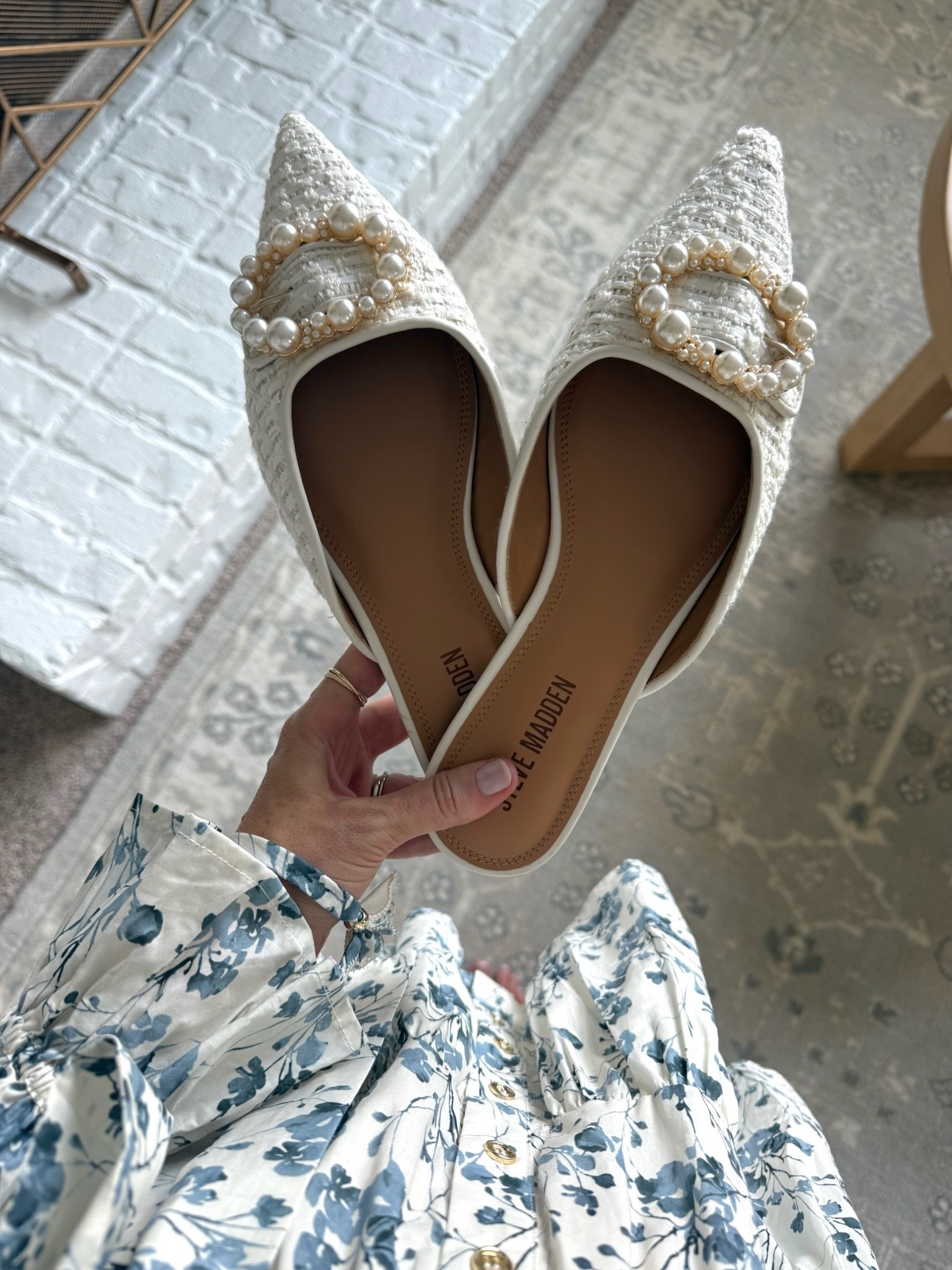 Obsessed with these pearl flats in the Nordstrom anniversary sale. These are a perfect transitional workwear flat. They run TTS. NSale shoes // nsale flats // work shoes // work flats // pearl flats // nsale mules

#LTKSeasonal #LTKSaleAlert #LTKShoeCrush