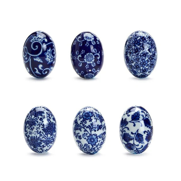 Chinoiserie Decorative Eggs - Set of 6 | Cailini Coastal