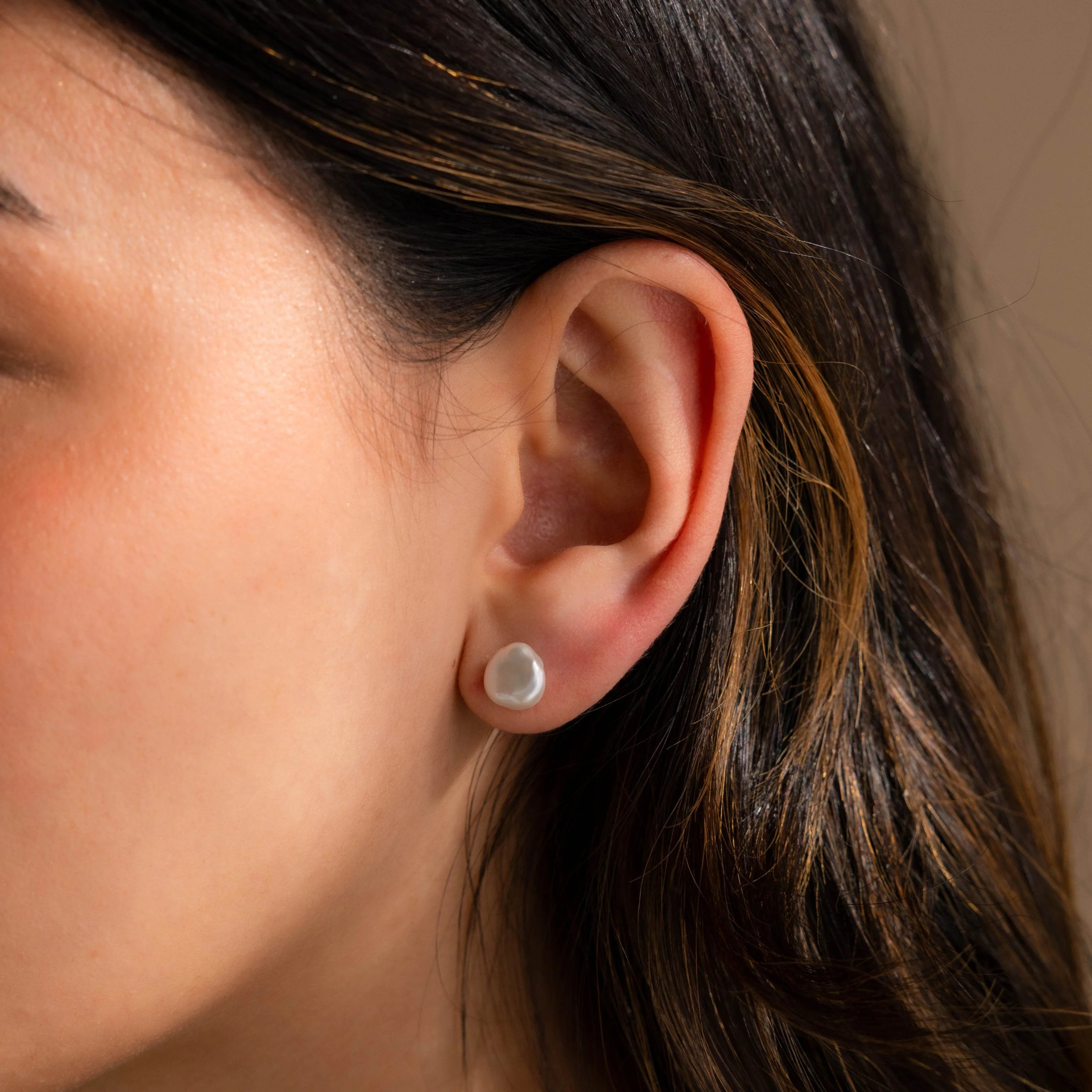 Freshwater Pearl Studs | Caitlyn Minimalist