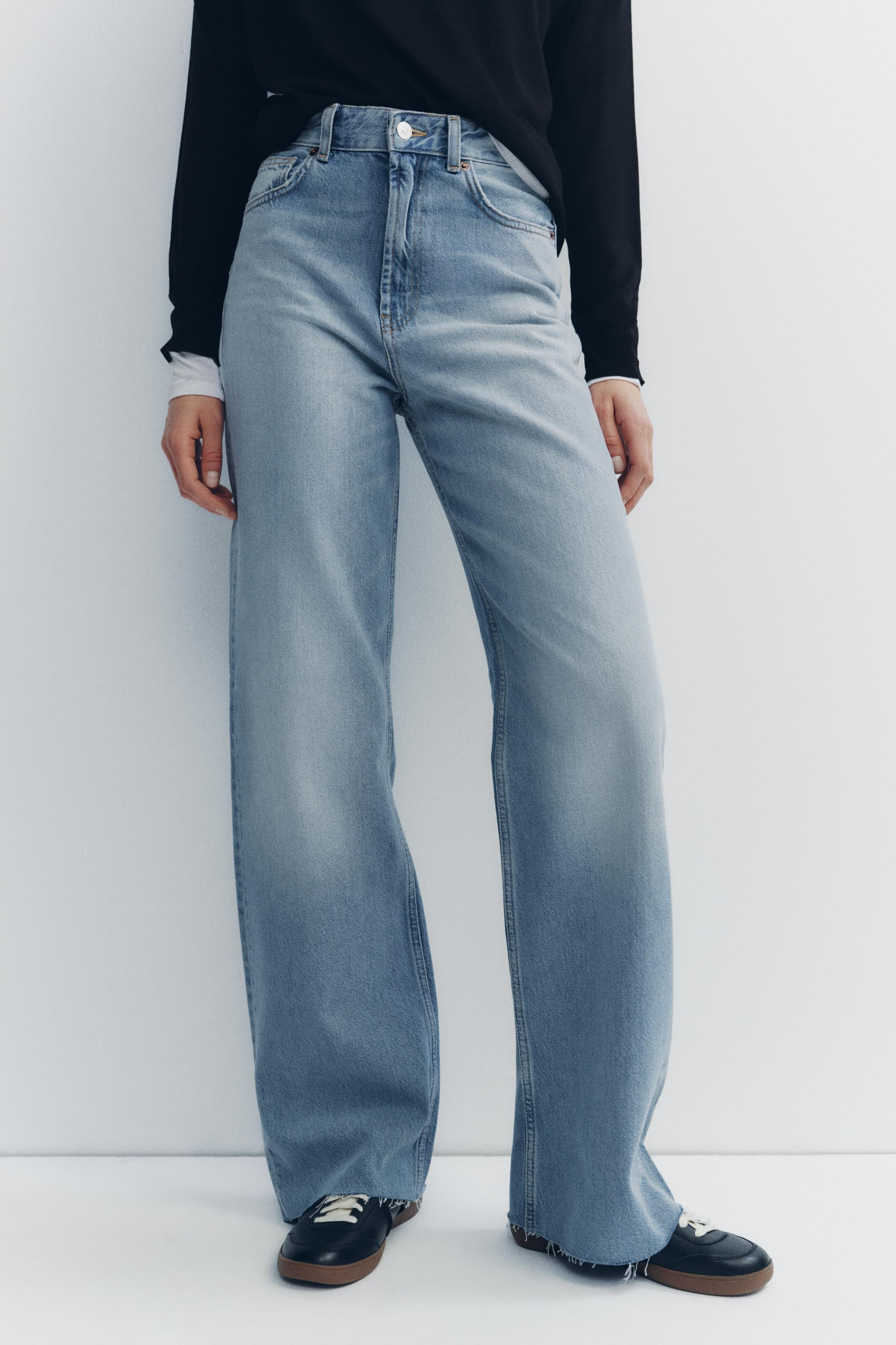 TRF HIGH RISE WIDE LEG JEANS | Zara US