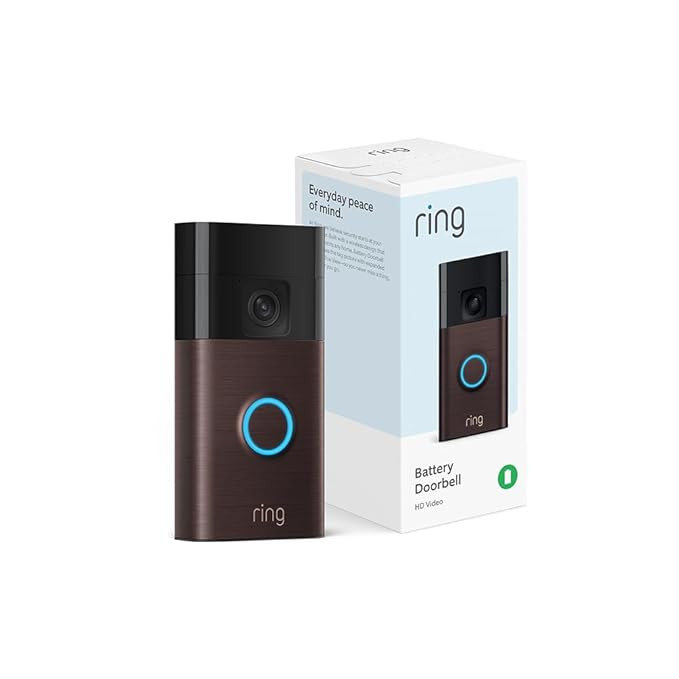 Ring Battery Doorbell | Home or business security with Head-to-Toe Video, Live View with Two-Way ... | Amazon (US)