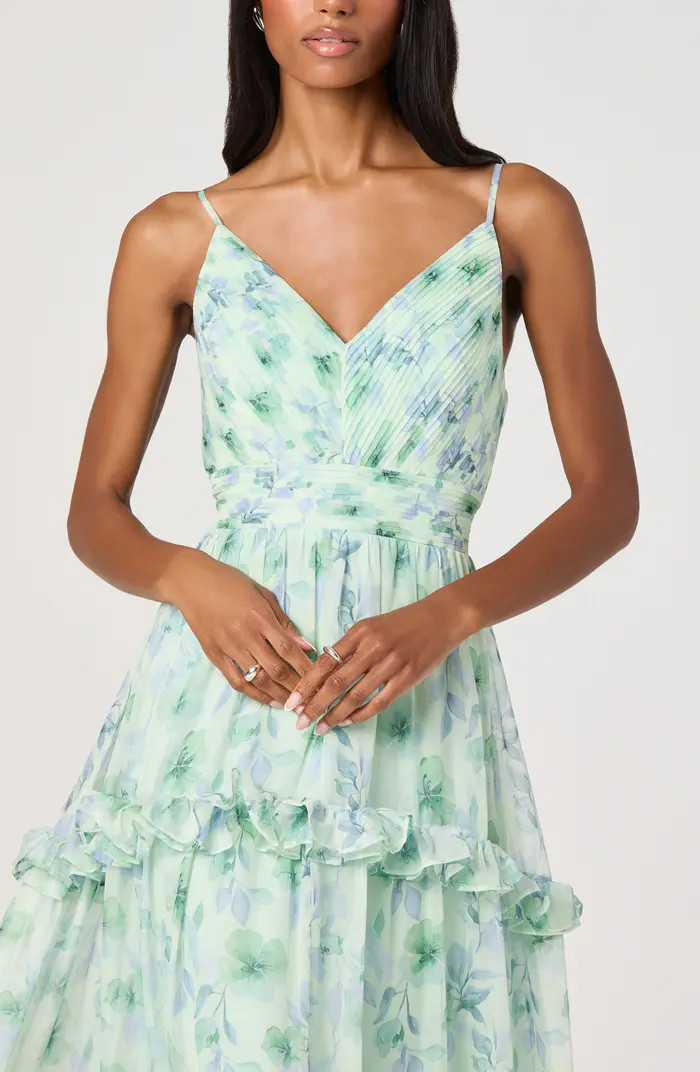 Ayanna Floral Ruffle Trim Maxi Dress | Nordstrom