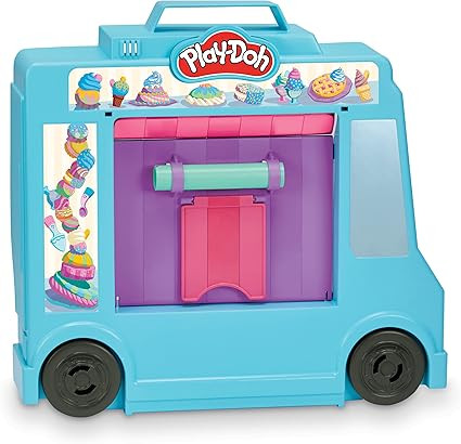 Play-Doh Ice Cream Truck Playset, Pretend Play Toy for Kids 3 Years and Up with 20 Tools, 5 Model... | Amazon (US)