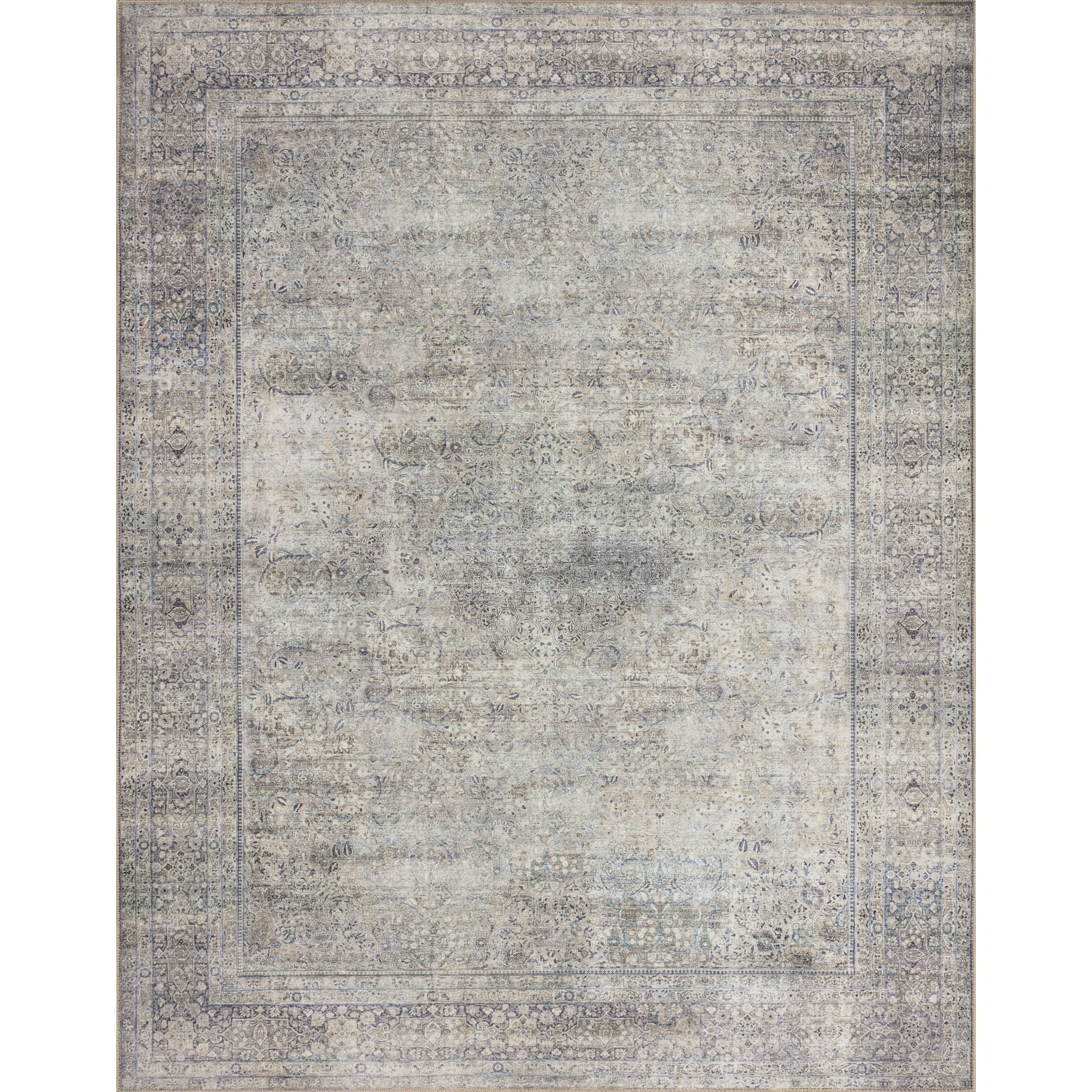 Loloi II Wynter WYN-03 Silver / Charcoal Oriental Area Rug 8'-6" x 11'-6" | Walmart (US)