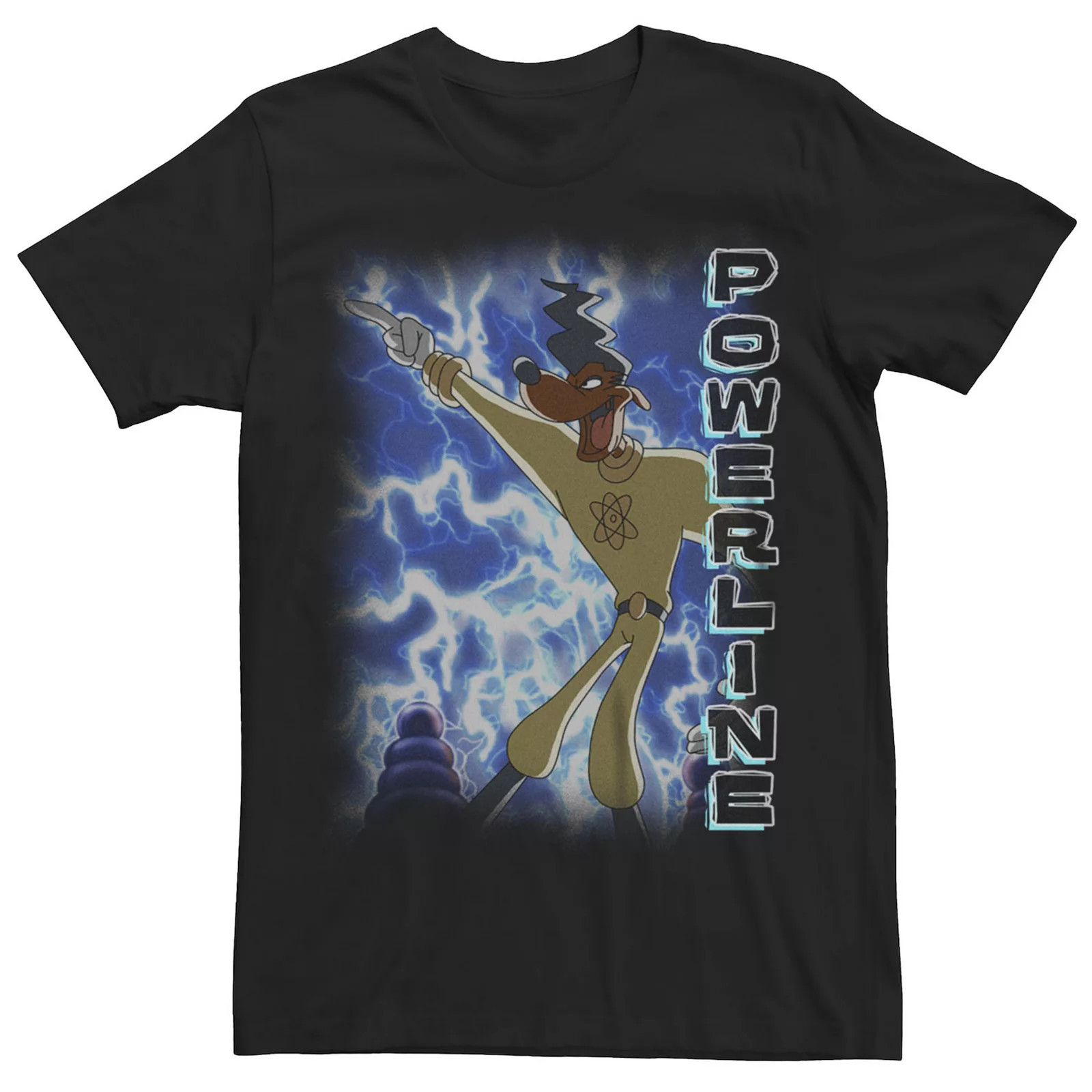 Disney's A Goofy Movie Powerline Electric Poster Men's Graphic Tee, Size: XS, Black | Kohl's