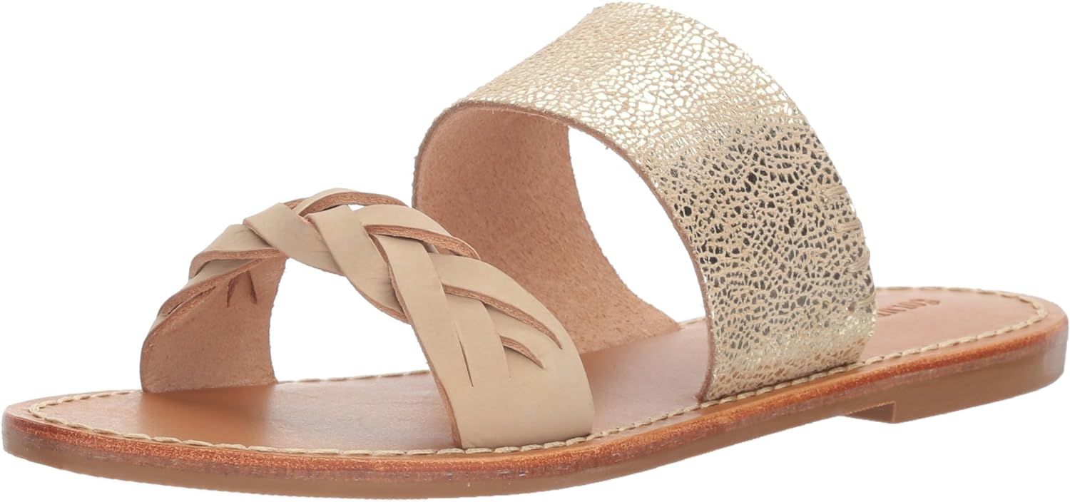 Soludos Women's Metallic Braided Slide Sandal Flat | Amazon (US)