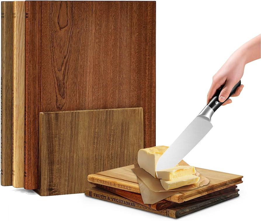 Book Cutting Board Set, Cutting Boards that Look Like Books, Cutting Board Books, Cutting Board L... | Amazon (US)