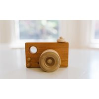 Organic Wooden Toy Camera - Pretend For Your Little Photographer Photo Prop Imaginative Play Waldorf | Etsy (US)